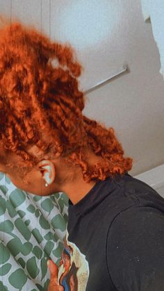 Orange Dreads Black Women, Ginger Butterfly Locs Bob, Burnt Orange Locs Black Women, Cooper Locs, Fall Color Locs Black Women, Loc Colors Black Women, Locs Hairstyles Short, Dyed Locs Black Women, Loc Dye Ideas