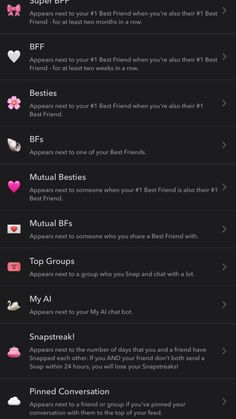 an iphone screen showing the settings for different types of friends