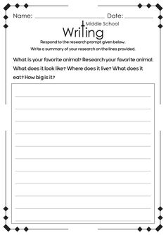 the writing worksheet for students to use with their own words and pictures on paper