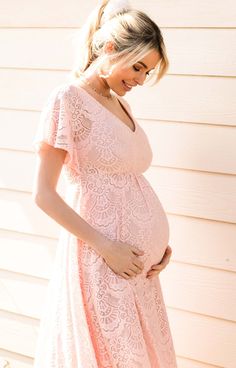 Fun and floaty, our bestselling summer style is now available in a new shade of summer pink. Featuring loose-fitting kimono sleeves, subtle v-neckline and neat empire line; the carefree and feminine Edith Maternity Dress will fit and flatter your pregnancy curves in all the right places. Perfect for blushing brides, bridesmaids and baby showers too! Boho maternity dress Loose-fitting kimono sleeves Blissfully soft stretch floral lace Flattering gentle V-neckline Floaty fit-and-flare skirt Perfec Blush Maternity Dress, Boho Maternity Dress, Pink Maternity Dress, Pink Blush Maternity Dress, Cute Maternity Dresses, Easter Dresses For Toddlers, Tiffany Rose, Francescas Dresses, Boho Maternity