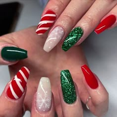 Christmas Nail Designs Acrylic, Polish Art, Seasonal Nails