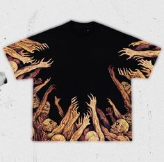 Zombie Hands T Shirt Easy 30 day return policy Custom Bleach Shirts, Bleach T Shirt Designs, Bleach Clothing Art, Tshirt Bleach Design, Bleach Shirt Diy Ideas, Bleached Clothes Ideas, Bleached Shirt Designs, Bleached Tshirt Ideas, Bleach Tshirt Designs