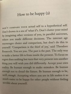 an open book with the words how to be happy on it