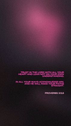 the bible is written in pink on a black background