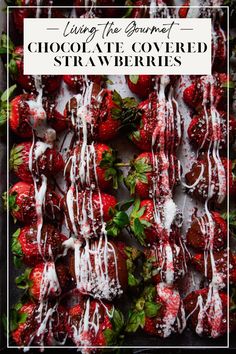 strawberries covered in chocolate and drizzled with white icing