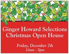 the ginger howard selections christmas open house