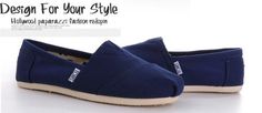 Toms Classics Women Shoes Deep Blue $16.95 Classic Blue Plain Toe Oxfords, Luxury Blue Plain Toe Men's Shoes, Blue Round Toe Slip-ons With Textured Sole, Toms Midnight Garden, Mens Toms Shoes, White Toms