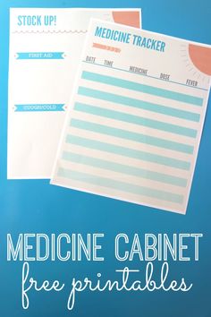 the medicine cabinet free printables are great for kids and adults alike to use