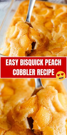 this easy biscuit peach cobbler recipe is so good it's the perfect dessert