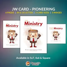 three books with the title jw card - pioneers