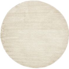 a round rug in white on a white background