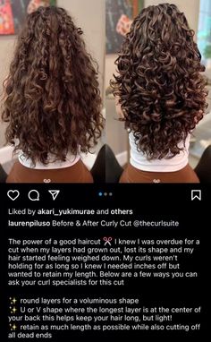 Curly Haircuts Layers Natural Curls, V Haircut For Long Hair Curly, Butterfly Haircut Long Hair Curly, V Shape Curly Haircut, Haircut Ideas For Curly Wavy Hair, Short Layers On Curly Hair, Long Wavy Haircut Ideas, Long Hair With Layers Curly