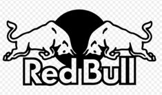 the red bull logo with two bulls on it's back and one is facing each other