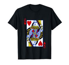 PRICES MAY VARY. Lightweight, Classic fit, Double-needle sleeve and bottom hem Playing Card Shirt, Queen Of Hearts Tshirt, Queen Tee Shirt, Queen Band Tshirt, Queen Graphic Tee, Queen Band T-shirt, Queen Tee, Feminist Shirt, Queen Of Hearts