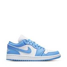 AJ 1 Low - Womens Aj 1 Low, Air Jordan 1 Low Unc, Jordan 1 Low Unc, White Kicks, Nike Air Jordan 1 Low, Jumpman Logo, Wide Width Shoes, Backpack Sport, Air Jordan 1 Low