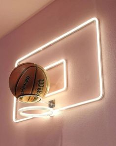 Basketball Hoop LED Neon Sign Diy Basketball Decor, Cool Stuff For Your Room, Basketball Room Decor, Basketball Decor, Basketball Room, Basketball Decorations, Led Art, Neon Lamp, Kids Room Wall Decor