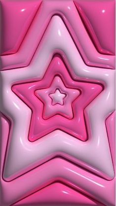 an abstract pink and white background with a star in the center, as well as some smaller stars