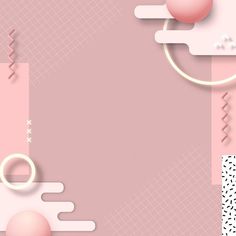 an abstract pink background with geometric shapes and lines on the bottom right corner, along with white circles