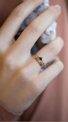 Jennie Kwon, Zierlicher Ring, Pave Ring, Ring Black, Magpie, Dainty Jewelry, Pretty Jewellery, Bling Bling, Cute Jewelry