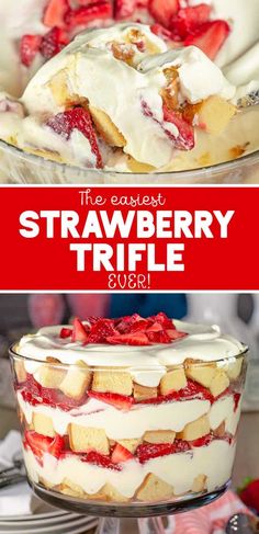 this strawberry trifle is so good it's loaded with fresh strawberries