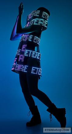 led costume Ursula Dress, Light Up Clothes, Led Costume, Cage Dress, Light Up Dresses, Vinyl Dress, Event Agency, Led Dress, Eva Dress