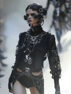 Industrial Aesthetic Fashion, Profile Poses, Shinigami Eyes, Cybergoth Outfits, Goth Romance, Siren Makeup, Estilo Punk, Themed Outfits