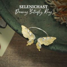 Dancing Butterfly Ring Butterfly Accessories Jewelry, Gold Sterling Silver Butterfly Ring, Nature-inspired Sterling Silver Butterfly Jewelry, Silver Butterfly Nature-inspired Jewelry, Butterfly Engagement Ring, Garden Details, Cuban Link Chain Necklaces, Opal Pendant Necklace, The Beauty Of Nature