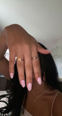 How To Get Almond Shaped Nails, Light Pink Nails Aesthetic, Light Almond Nails, Light Pink Aesthetic Nails, Baby Pink Oval Nails, Pinky Nude Nails Almond, Very Light Pink Nails, Nude Light Pink Nails, Almond Nails Plain