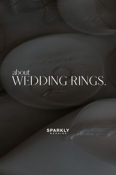 the words about wedding rings are shown in black and white