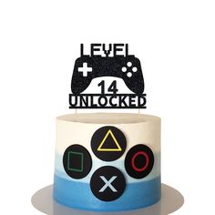 a cake with a video game controller on top