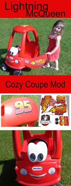 Painted Playset, Diy Cozy Coupe, Disney Cars Birthday Party Ideas, Car Makeover, Cars Birthday Party Ideas, Disney Cars Birthday Party, Cozy Car