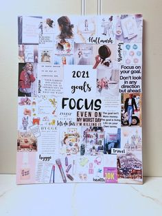 a collage of pictures with the words focus written on it and images all over them