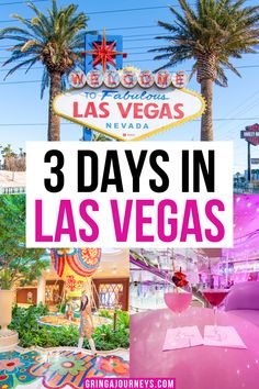 the las vegas sign with text overlay that says 3 days in las vegass