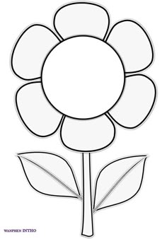 a flower that is cut out from paper and ready to be used as a coloring page