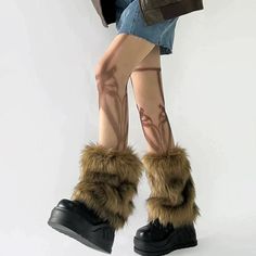 SPECIFICATIONS Material: PolyesterMaterial: AcrylicPattern Type: SolidGender: WOMENItem Type: Leg WarmersName: Retro Imitation Fur Hairy Leg Warmerspackage: 1*pair of leg warmersUse for: new year's gift,boots socks,cosplay,y2k,lolita,Japanese JKMaterial: furColor: brownstyle: Jk lolita,Japanese,y2k,Harajukulength: 25cm;30cm;40cm Item Type: Japanese jk leg warms, boots socks Material: FurColor: brownPackage List: 1 * pair leg socks Suitable : winter boots socks,cosplay,Jk lolita, JK clothing accessories, Japanese pile socks Note:1. The actual color maybe a little different from the picture.2. Due to manual measurement, the size of the product may have 1-2cm difference. Harajuku Winter, Faux Fur Leg Warmers, Fur Leg Warmers, Boots Socks, Festival Chic, Cosplay Accessories, Winter Leggings, Women Legs, Boot Socks