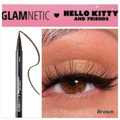 Color:Brown New See More Of Your Favorite Beauty Products In My Closet Felt Tip Eyeliner, Hello Kitty Friends, Felt Tip, Eyeliner Pen, Black Eyeliner, Beauty Favorites, Makeup Eyeliner, Womens Makeup, Beauty Products