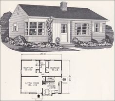 the floor plan for this small house is shown