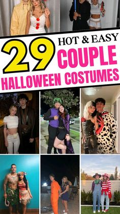 Halloween Diy Costumes For Couples, Quick Halloween Couple Costumes, Mr Ans Mrs Smith Halloween Costumes, Couple Customes Ideas, It Halloween Costumes Couples, Best Movie Couples Costumes, Best Couples Costumes 2023, 20s Couple Halloween Costumes