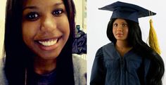 two photos side by side one has a graduation cap and the other has a doll