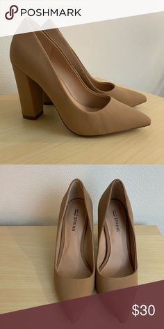 Vegan Call It Spring Pumps 4 in. Never worn. Call It Spring Shoes Heels Casual Beige Heels For Office, Spring Synthetic Heels For Workwear, Brown Spring Heels For Office, Brown Spring Heels For The Office, Brown Spring Office Heels, Spring Workwear Synthetic Heels, Spring Office Heels Medium Width, Call It Spring Shoes, Spring Shoes