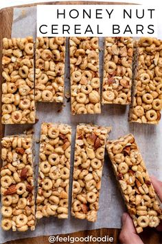 Honey Nut Bars, Peanut Butter Cereal Bars, Peanut Butter Cheerio Bars, Honey Cereal, Honey Nut Cheerios, Granola Bar, Peanut Butter Honey