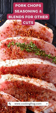 pork chops with seasoning and blends for other cuts