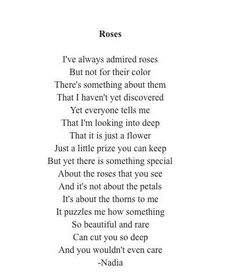 the poem roses is shown in black and white