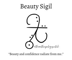 Desired Body Sigil, Beauty Sigils Witchcraft, Sigils For Manifesting, Scared Symbols, Witchcraft Makeup, Sigils Witchcraft, Beauty Spells, Sigil Tattoo, Magick Symbols