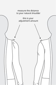 the back and side view of a woman's body with measurements on her chest