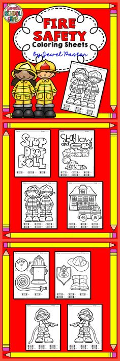 the fire safety worksheet for children to learn how to read and draw it