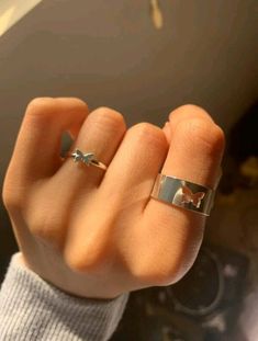 Couple Things To Buy, Matching Couple Things, Ring Set Couple, Matching Ring Set, Matching Couple Rings, Aesthetic Rings, Couples Ring Set, Zierlicher Ring