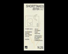 an advertisement for shorttakes is shown in black and white, with the words shorttakes on it