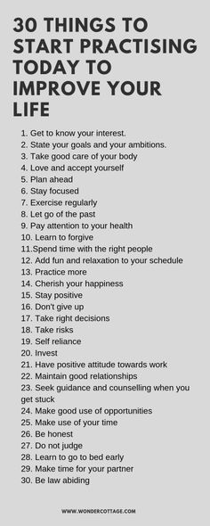 30 THINGS TO START PRACTISING TODAY TO IMPROVE YOUR LIFE How To Improve Yourself, Losing 40 Pounds, Life Improvement, Self Care Activities, Emotional Health, Losing Weight