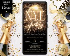 new years eve party flyer template